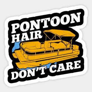 Pontoon Hair Don't Care Sticker